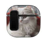 Coque pour AirPods 4 - Joli étui avec trou pour corde de suspension - Blanc