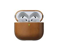 Coque pour AirPods 4 Modèle Modern Leather Antichoc Marron clair