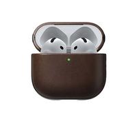 Coque pour AirPods 4 Modèle Modern Leather Antichoc Marron foncé