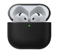 Coque pour AirPods 4 Modèle Modern Leather Antichoc Noir