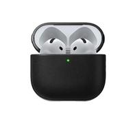 Nomad Étui pour Airpods 4 en cuir nomade noir, compatible avec les AirPods 4, compatible avec les chargeurs Qi et MagSafe