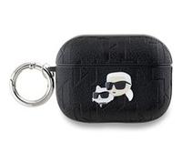 Coque pour AirPods Pro 2 à Motif Karl et Choupette Gaufré Karl Lagerfeld Noir G