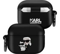 Coque pour AirPods Pro 2 Antichoc Souple avec Anneau Karl Lagerfeld Noir G