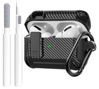 Coque pour Airpods Pro 2 avec verrou pour homme avec kit de nettoyage, coque de protection avec stylo de nettoyage compatible avec la coque Airpod Pro, coque robuste antichoc pour Air Pods Pro2/1