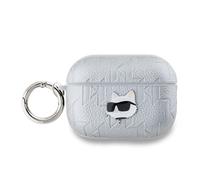 Coque pour AirPods Pro 2 Choupette Gaufré Karl Lagerfeld Argent