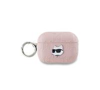 Coque pour AirPods Pro 2 Choupette Gaufré Karl Lagerfeld Rose G