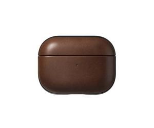 Coque pour Airpods Pro 2 Modern Leather Robuste avec Point d'Attache Nomad Marron