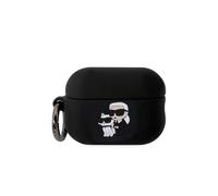 Coque pour AirPods Pro 2 Antichoc Souple avec Anneau Karl Lagerfeld Noir G