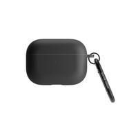 Coque pour Airpods Pro 2 Roam en Silicone avec Accrochage Métallique Noir