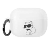 Karl Lagerfeld, AirPods Pro 2 Étui en silicone NFT Choupette avec anneau de transport, Transparent