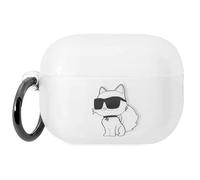 Coque pour AirPods Pro 2 Silicone NFT Choupette avec Anneau de Transport Transparent