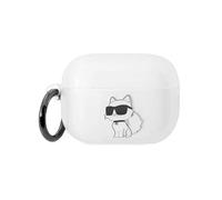 Coque pour AirPods Pro 2 Silicone NFT Choupette avec Anneau de Transport Transparent