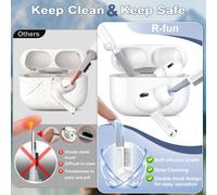 Coque pour AirPods Pro 2ème/1ère génération avec kit de Nettoyage, Protection complète en Silicone pour Apple AirPods Pro 2023/2022/2019, étui de Chargement [LED Avant Visible],forêt Verte