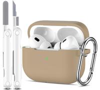 Coque Pour Airpods Pro 2Ème/1Ère Génération Avec Kit De Nettoyage, Protection Complète En Silicone Pour Apple Airpods Pro 2023/2022/2019, Étui De Chargement [Led Avant Visible],Thé[CAS6215372]