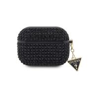 Guess GUAPHDGTPK Coque pour AirPods Pro Noir Strass Triangle Charm
