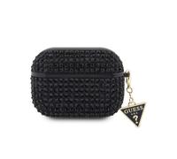 Guess GUAPHDGTPK Coque pour AirPods Pro Noir Strass Triangle Charm