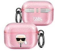 Coque pour AirPods Pro Antichoc Glitter Karl Lagerfeld Rose