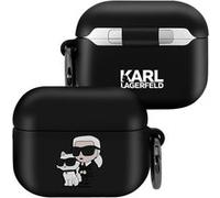 Coque pour AirPods Pro Antichoc Souple avec Anneau Karl Lagerfeld Noir G