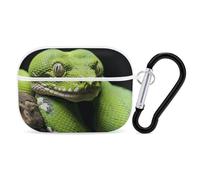 Coque pour AirPods Pro - Arbre vert mignon python - Étui de protection avec porte-clés - Prend en charge le boîtier de chargement filaire sans fil