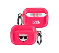 Coque pour AirPods Pro Choupette Antichoc avec Anneau Karl Lagerfeld Fuchsia