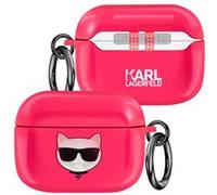 Coque pour AirPods Pro Choupette Antichoc avec Anneau Karl Lagerfeld Fuchsia