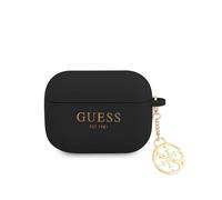 Coque pour AirPods Pro Édition 4G Charm en Silicone avec Pendentif Guess Noir