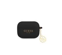 Coque pour AirPods Pro Édition 4G Charm en Silicone avec Pendentif Guess Noir