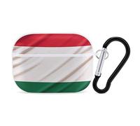 Coque pour AirPods Pro et Pro 2 - Drapeau de l'Italie - Coque de protection avec porte-clés avant LED visible pour homme et femme