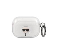 Karl Lagerfeld KLAPUKHGS Coque de Protection pour AirPods Pro Argenté pailleté