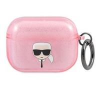 Karl Lagerfeld Étui de protection pour AirPods Pro KLAPUKHGP – Rose à paillettes