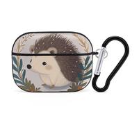 Coque pour AirPods Pro - Joli petit hérisson - Étui de protection avec porte-clés - Prend en charge le chargement filaire sans fil