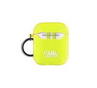 Coque pour Airpods Silicone gel avec Mousqueton Choupette Ikonik jaune