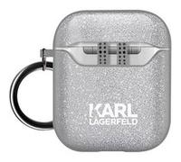 Coque pour Airpods Silicone gel Pailletée Choupette Ikonik Karl Lagerfeld Noir G