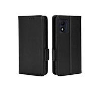 Coque pour Alcatel 1B 2022 Etui portefeuille magnétique PU Cuir côté boucle de boucle - Noir