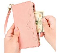 Coque pour Alcatel 1S 2021,Etui Coques et Housse Coque pour Alcatel 1S 2021,Portefeuille avec 6 fentes de carte et 1 sac zip Cover de Protection Couvrir Flip magnétique Couverture Coquille Arrière