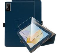 Coque Pour Alldocube Iplay 70 Pro Housse Protection Etui Pu Cuir De Flip Case Cover + [1 Pièce] Verre Trempé Protection Écran [Support Fonction] Bleu[COQ9128090]