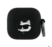 Coque pour Apple AirPods 4 - Karl Lagerfeld Silicone Choupette Head 3D (KLA4RUNCHK) - Noir