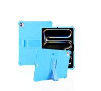 Coque pour Apple iPad Pro 11 Pouces M5,daunke Silicone Souple,avec Support Rabattable et Porte-Stylet,Légère aux Chocs,Anti-Rayures,Protection complète,Ciel Bleu