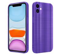 Coque pour Apple iPhone 11 en Brushed Lilas Housse de protection Étui en silicone TPU flexible au design brossé