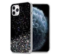 Coque pour Apple iPhone 11 en Noir avec Paillettes Housse de protection Étui en silicone TPU flexible avec paillettes scintillantes