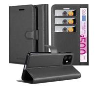 Coque pour Apple iPhone 11 en NOIR DE JAIS Housse de protection Étui avec fermeture magnétique, fonction de support et compartiment pour carte