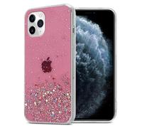 Coque pour Apple iPhone 11 en Rose avec Paillettes Housse de protection Étui en silicone TPU flexible avec paillettes scintillantes