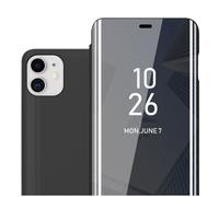 Coque pour Apple iPhone 11 en TOURMALINE NOIR Clear View Housse de protection Étui de protection miroir avec fonction de support Protection à 360 degrés