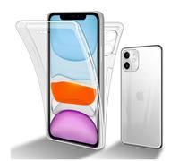 Coque pour Apple iPhone 11 en TRANSPARENT 360° Full Body Housse de protection Étui Protection frontale et dorsale, protection intégrale avec protection d'écran