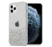Coque pour Apple iPhone 11 en Transparent avec Paillettes Housse de protection Étui en silicone TPU flexible avec paillettes scintillantes