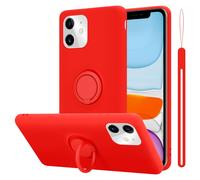 Coque pour Apple iPhone 11 en LIQUID RED Housse de protection Étui en silicone TPU flexible avec anneau