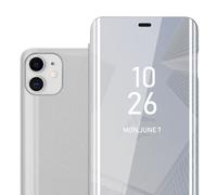 Coque pour Apple iPhone 11 en AGATE ARGENT Clear View Housse de protection Étui de protection miroir avec fonction de support Protection à 360 degrés