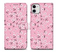 Coque pour Apple iPhone 11 Design Pluie de Fleurs No. 6 Housse de protection Étui avec fermeture magnétique, fonction de support et compartiment pour carte