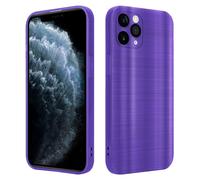 Coque pour Apple iPhone 11 PRO en Brushed Lilas Housse de protection Étui en silicone TPU flexible au design brossé