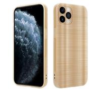 Coque pour Apple iPhone 11 PRO en Brushed Or Housse de protection Étui en silicone TPU flexible au design brossé